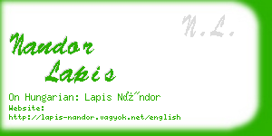 nandor lapis business card